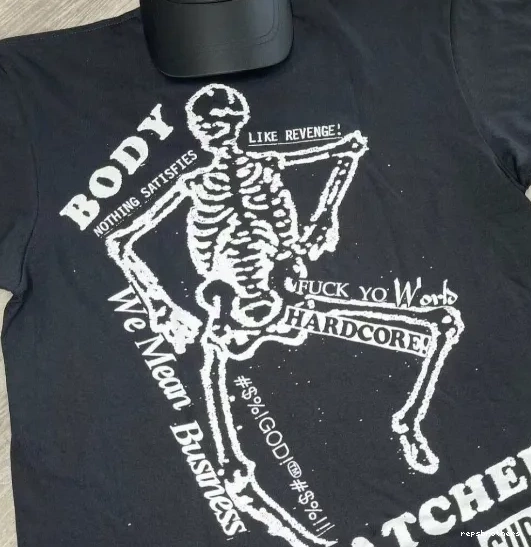 Skull M BODY Back Print TEE White Black XL L and SS23 SNATCHERS S 0729